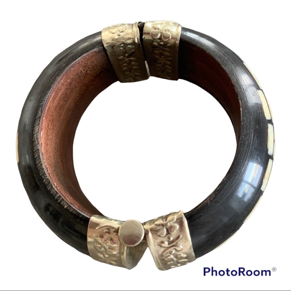 Vintage tribal wood bracelet